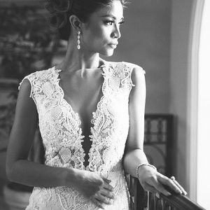 Designer wedding dress. It’s been dry cleaned